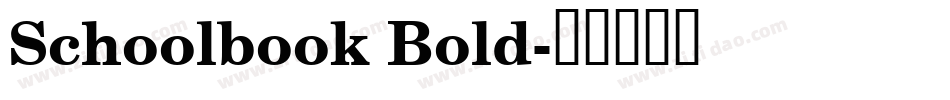 Schoolbook Bold字体转换